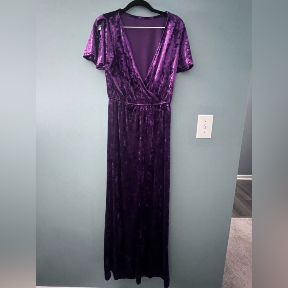 Lulu’s - Purple velvet jumpsuit